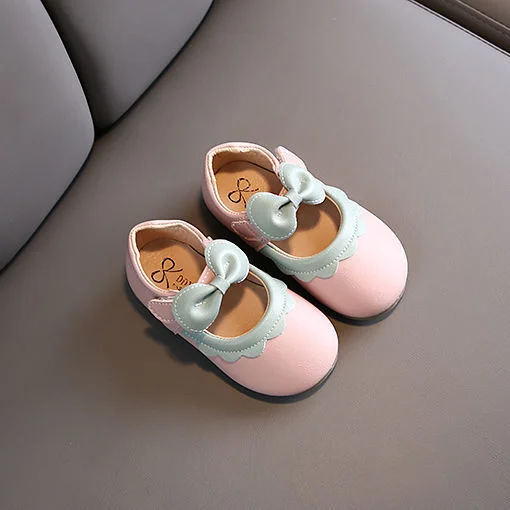 

2020 Spring And Autumn New Girl's Shoes Little Girl Korean Princess Square Shoes Little Girl Bow Shoes girls leather shoes Flats