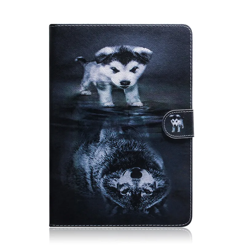 Dog Wolf Милый Панда ультра тонкий умный чехол для Samsung Galaxy Tab S6 SM-T860 SM-T865 планшет чехол для Galaxy Tab S6 10,5 дюймов - Цвет: Dog Wolf