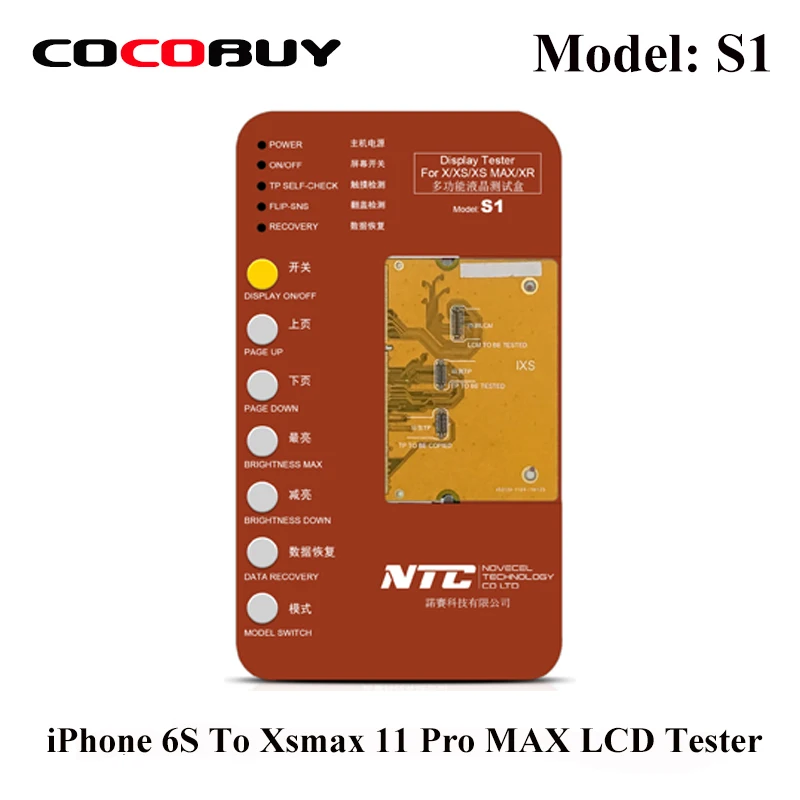 Novecel S1 тестер ЖК-дисплей OLED Mulitfunction Сенсорная Панель тестер для iPhone 6S-Xsmax 11ProMax True Tone цветной светильник Инструменты для ремонта