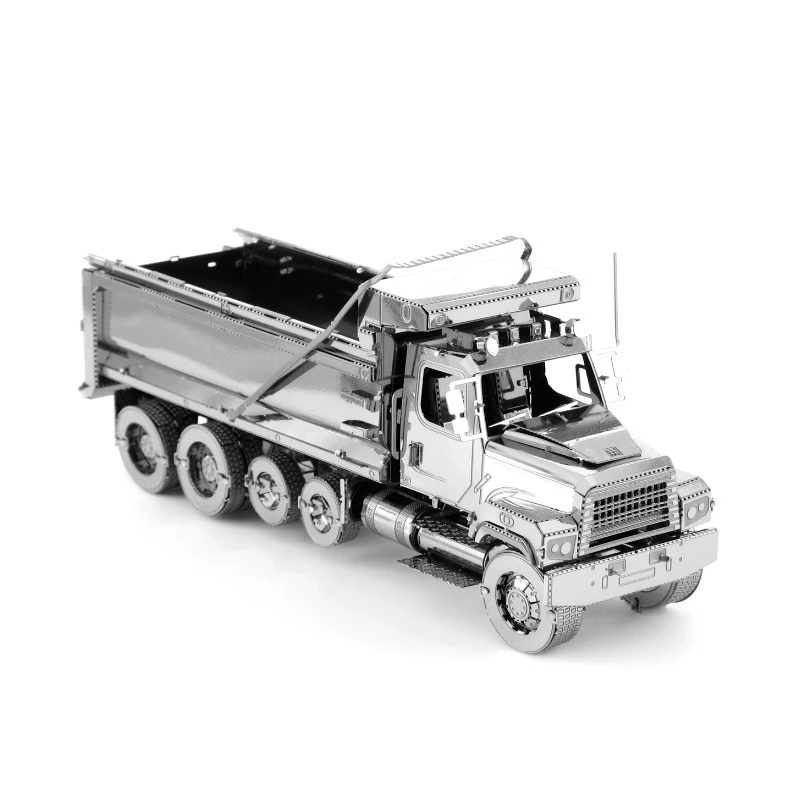 

3D Metal Puzzles Model DIY Freightliner 114SD Dump Truck Laser Cut Jigsaw Kits Adults Children Collection Educational Toy Gift