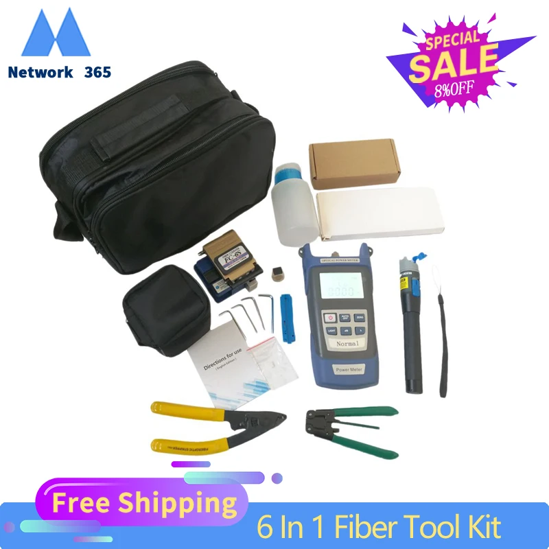 6 в 1 волоконно оптический резак инструмент для зачистки измеритель мощности мВт