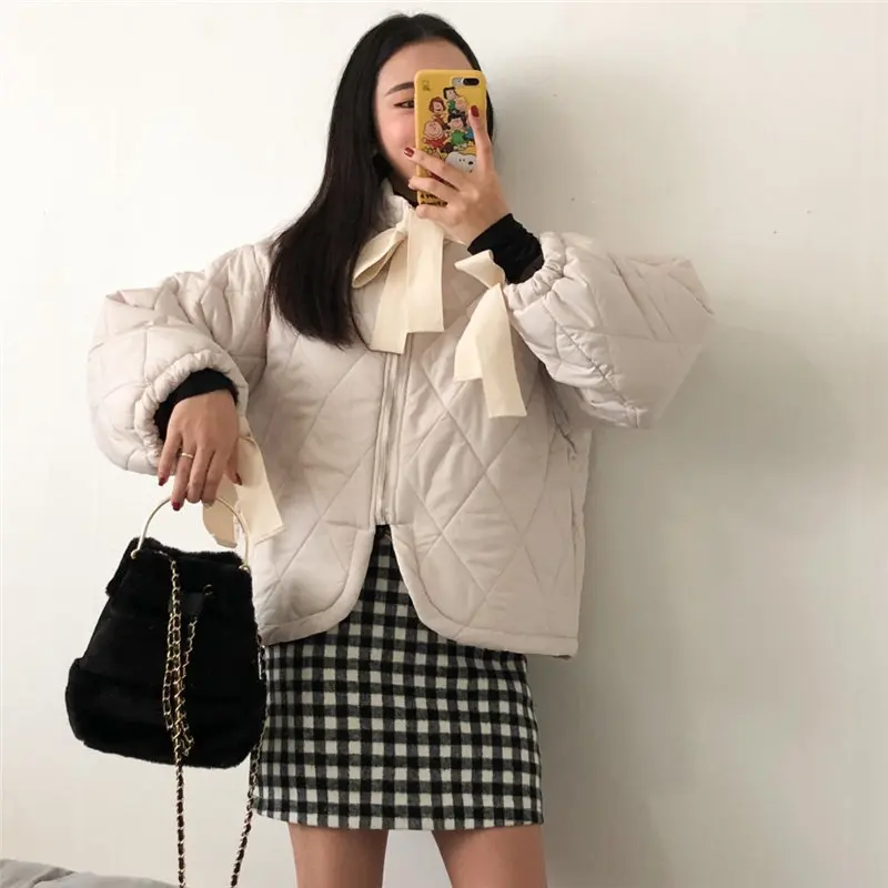 Горячая Распродажа милая теплая женская бежевая верхняя одежда высокого