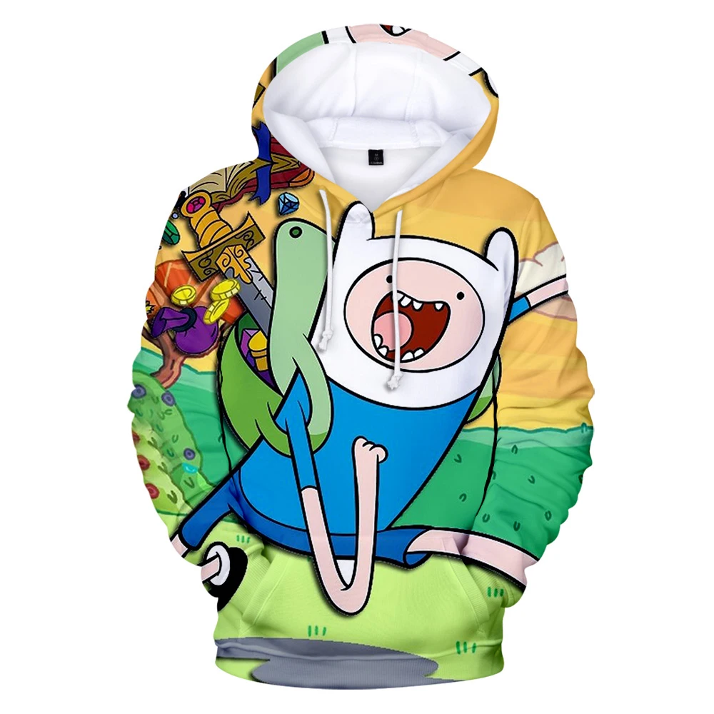 Детские толстовки с капюшоном 3D принтом Время приключений толстовка забавным