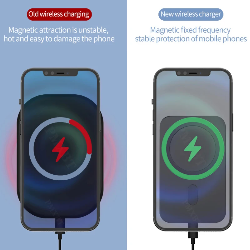 mag magnetic wireless car charger stand for iphone 12 pro max mini safe 15w fast charging air vent mount adsorbable phone holder free global shipping