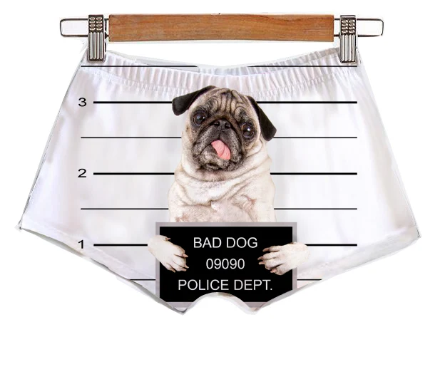 

Летние женские штаны с принтом в виде плохой собаки