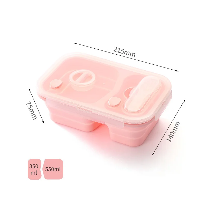 Уличный складной силиконовый Ланч-бокс контейнер для хранения пищевых продуктов