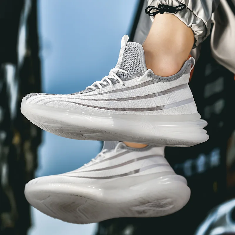 

Coconut Shoes 2021 Summer New Trend Breathable Casual Shoes Flying Woven Sports Shoes Mesh Men's Running Shoes Men's Shoes