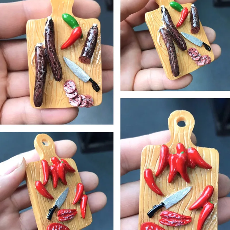 Мини 1/6 миниатюрный кукольный домик для жарки яиц в виде Чили разделочная доска