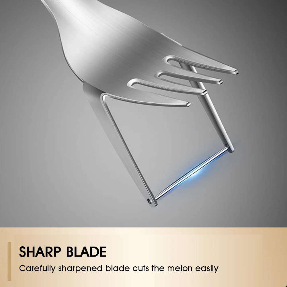 Портативная универсальная вилка для арбуза 2-в-1 лодочка резки фруктов детали
