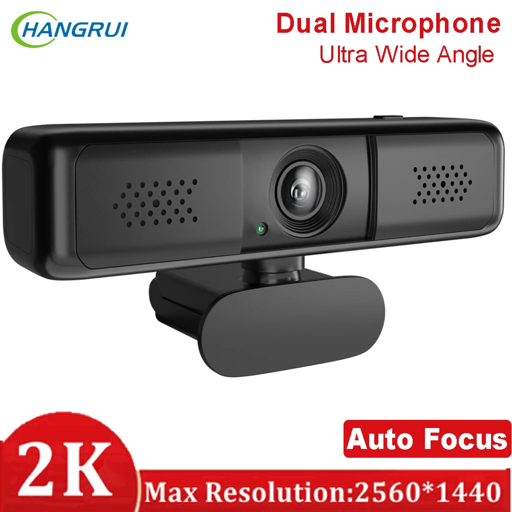 

2K Webcam Full HD Computer PC Web Mini Camera With Microphone USB Auto Focus Noise reduction Wide angle Laptop kamera Webcams