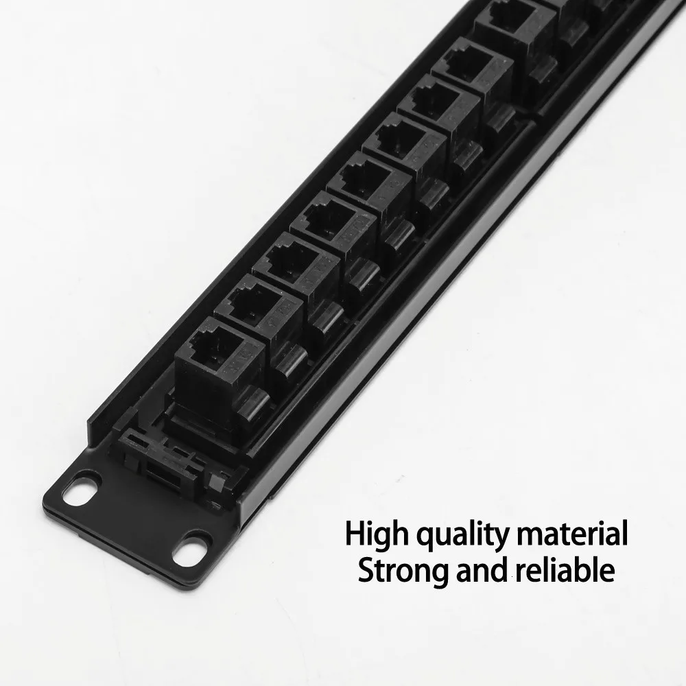 19 &quot1U стойка сквозной 24 порта CAT6 патч панель белый короткий Keystone Jack RJ45 сетевой