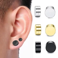 1pairs round beautiful circle non piercing strong magnet magnetic mens ear clip about6mm8mm10mm12mm girls earrings