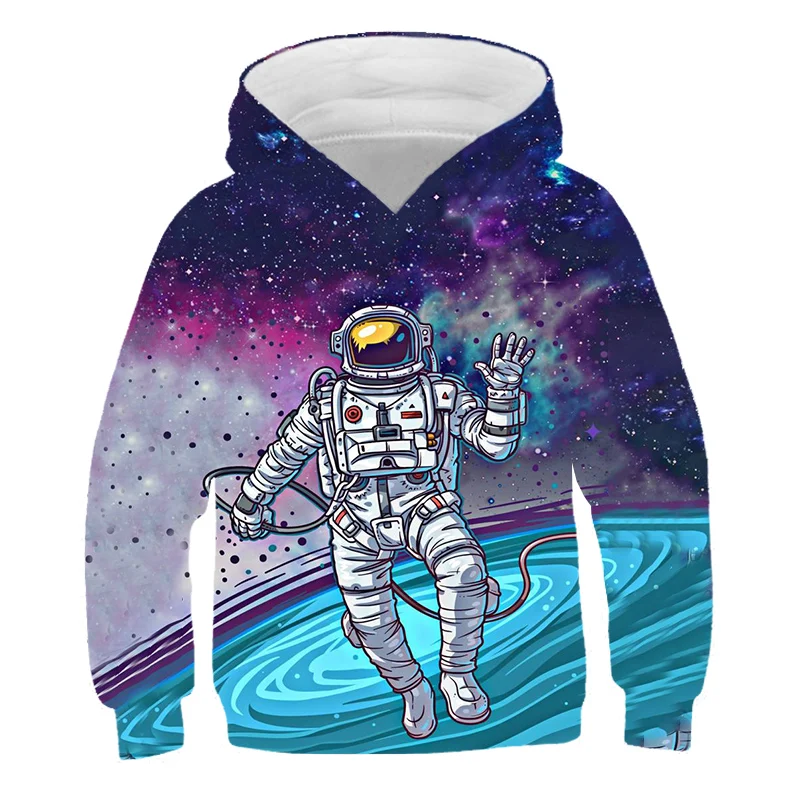 

3D Universe Starry Sky Astronaut Hoodies boys girls Children Long Sleeve Sweatshirt Coat Cool Fashion Streetwear Pullover