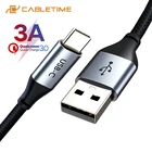 Кабель usb-c CABLETIME, 5 Гбитс, для быстрой зарядки и передачи данных, 3 А, нейлоновый, для Samsung, Huawei P10, P20 Pro, C021