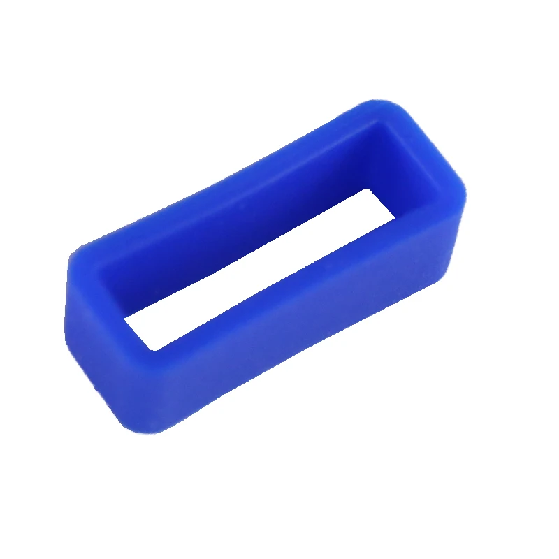 blue Watchbands Strap Loop ring Silicone Rubber Watch Bands Holder Locker Wrist Watch Accessorie 14 16 18 20 22 24 26mm(2 packs - Цвет ремешка: blue