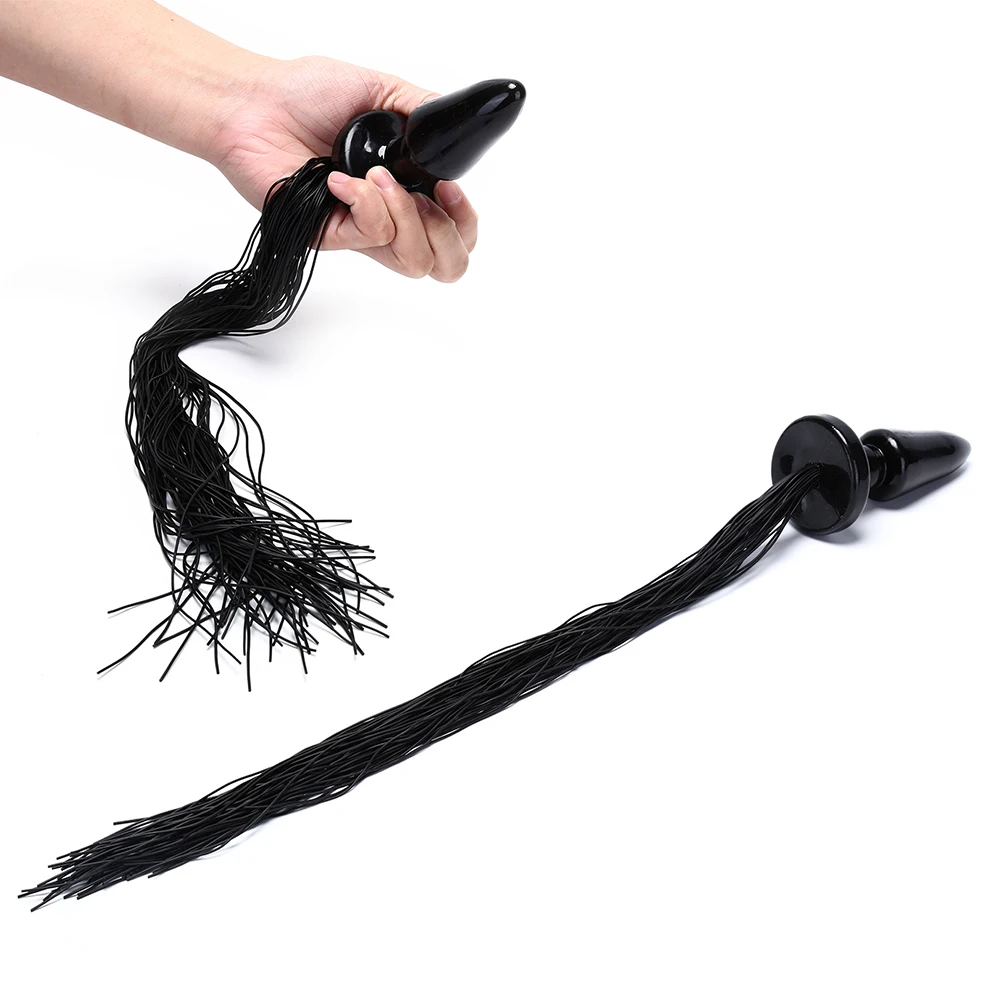 Унисекс Анальная пробка хвост пони Блонди фетиш животное ролевые игры конь