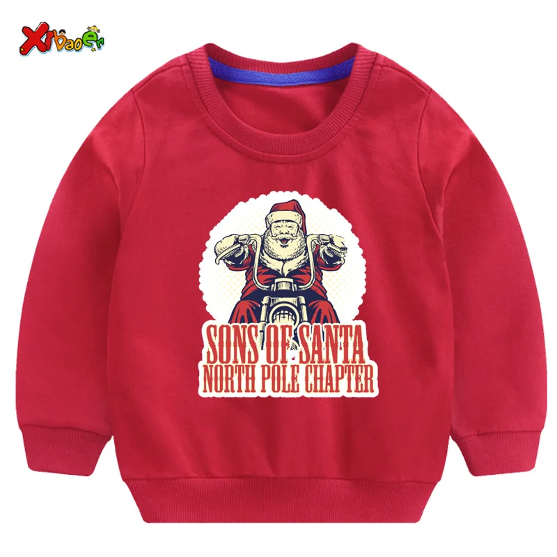 

kids funny christmas sweatshirts cool Santa Claus baby hoodie Boys Girls Cotton Clothes ChildrenLong Sleeve toddler sweatshirt