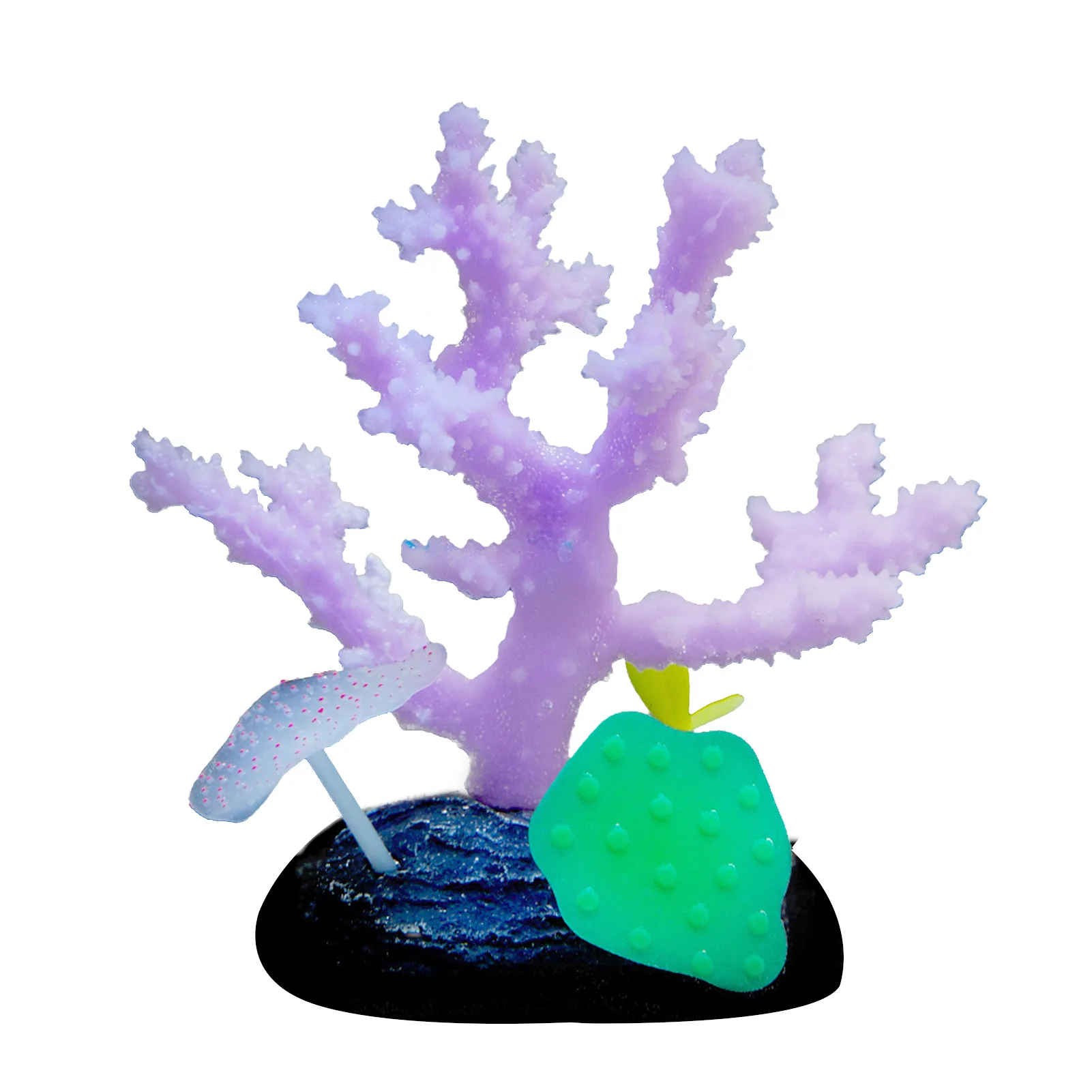 

Искусственный Коралл, подарок, имитация растения, силиконовое украшение для аквариума, поддельный светящийся эффект, морское ремесло, мног...