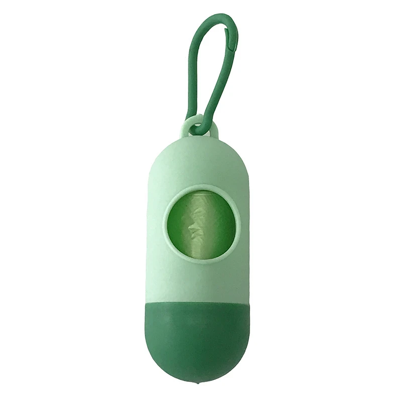light green 1 шт., практичная для домашней Собаки Сумка для какашек, Диспенсер, держатель мусора, диспенсеры+ сумки для какашек, Набор домашних животных, собак, товары для уборки мусора - Color: light green