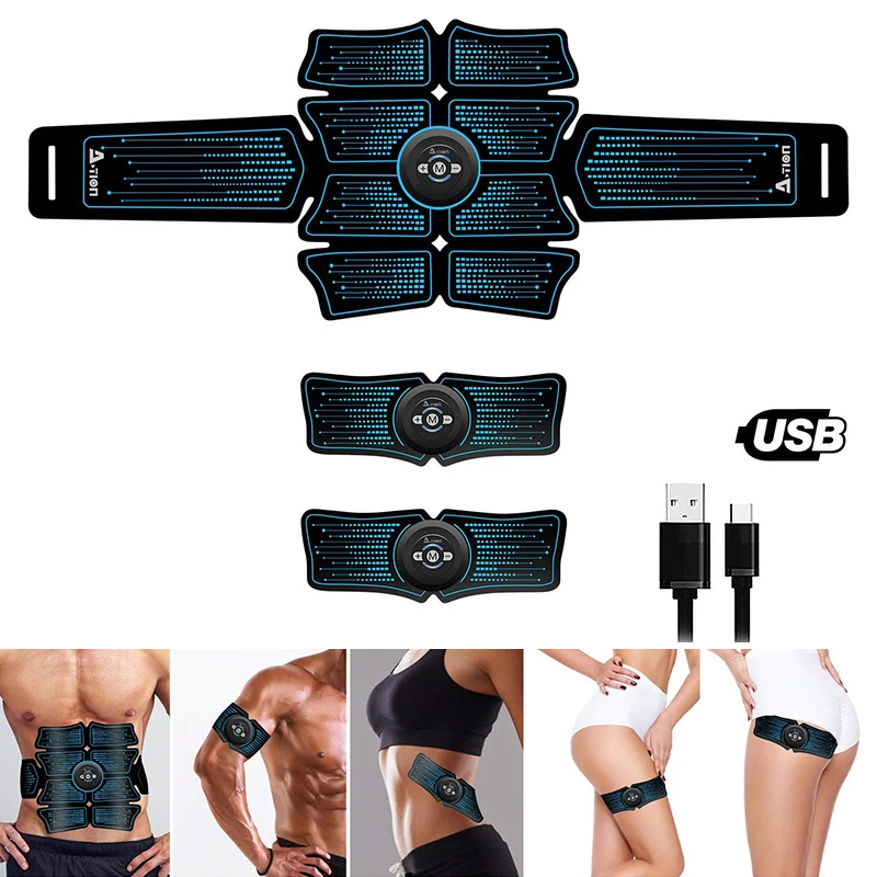 Пояс для похудения тела стимулятор мышц умный тренажер талии и живота АБС