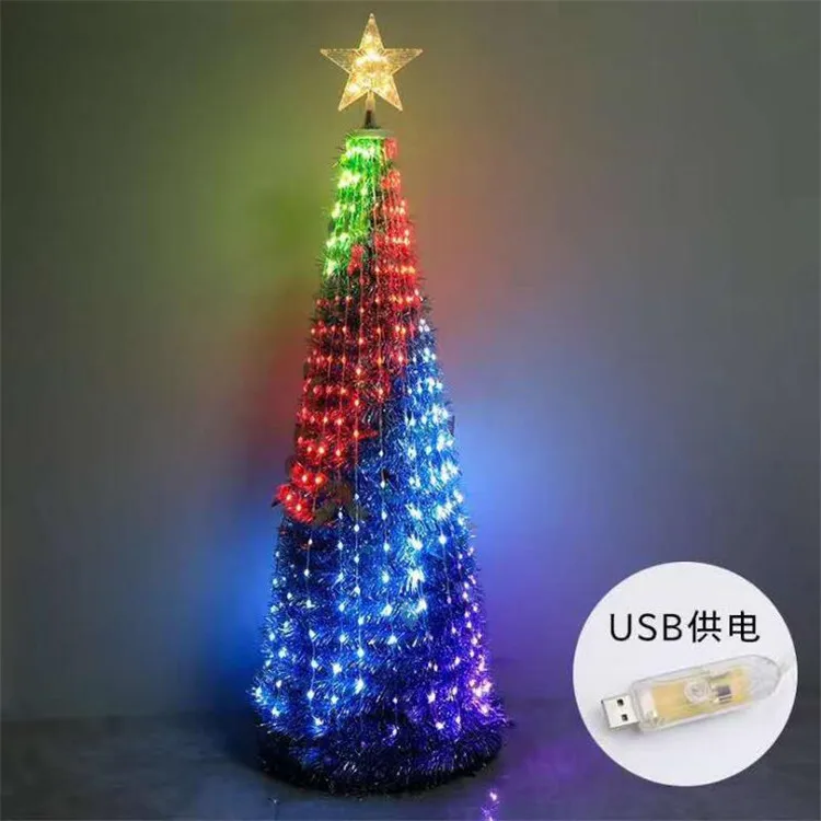 

Многофункциональная СВЕТОДИОДНАЯ Гирлянда RGB с USB, Рождественская елка, светильник ный провод, цветное праздничное освещение