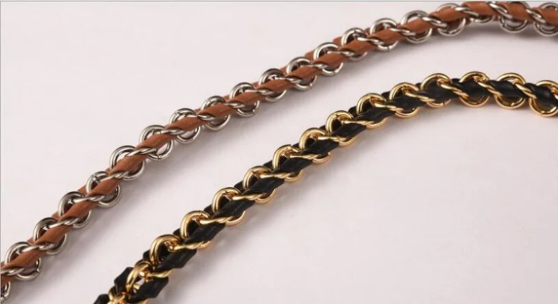 

100cm New brand high-end crossbody bag chain replacement accessories copper chain wear leather