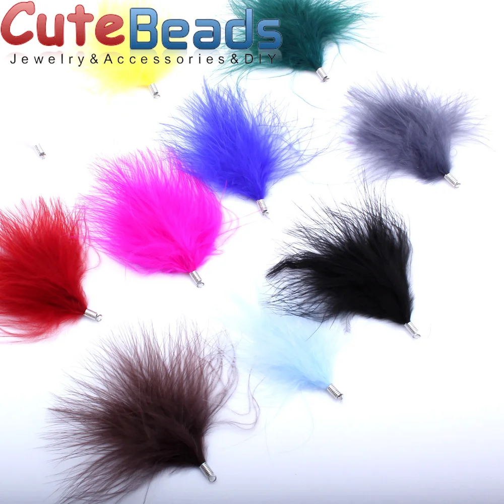 

Free shipping 80MM 10pcs/Lot Natural Turkey Feathers Mixed Color Women Necklace Earrings Tassels DIY Jewelry Making