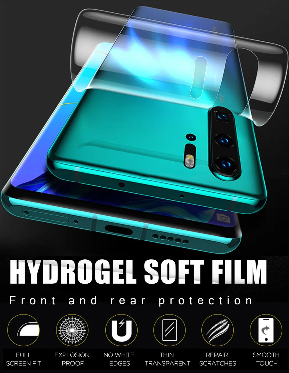 35D полное покрытие Гидрогелевая пленка для huawei P30 P20 Lite Защита экрана для huawei mate 30 20 10 Pro P Smart Z пленка не стекло