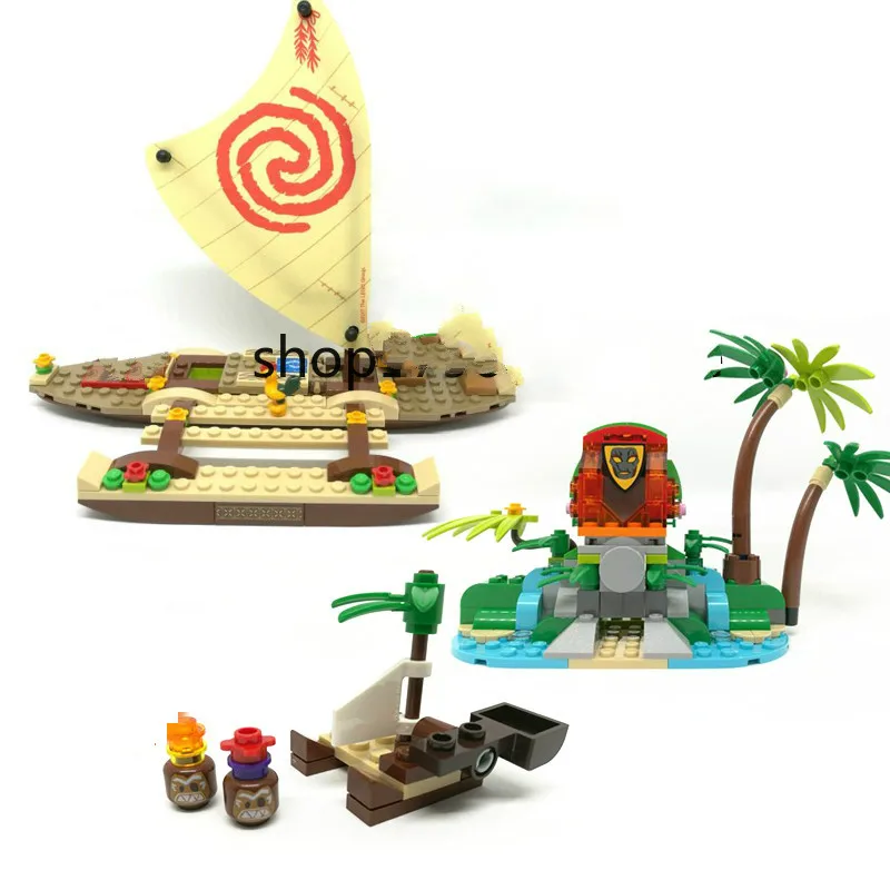 10663 322 шт. Vaiana's Ocean Voyage Строительные блоки Кирпич детские развивающие игрушки