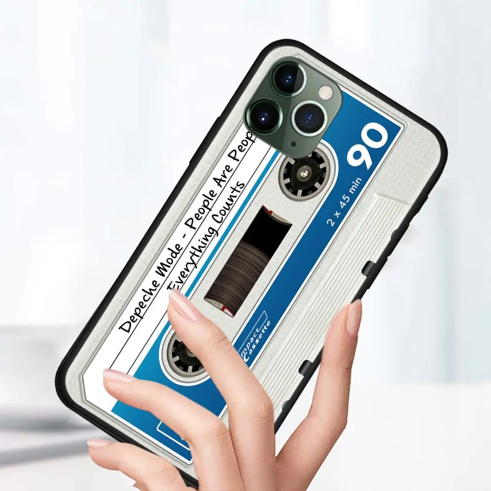 

Retro Side Old Style Tape Cassette Phone Cover for iPhone 12 11 Pro Max XR X 8 7 6 Plus Silicone Case For iPhone XS Max SE 2020
