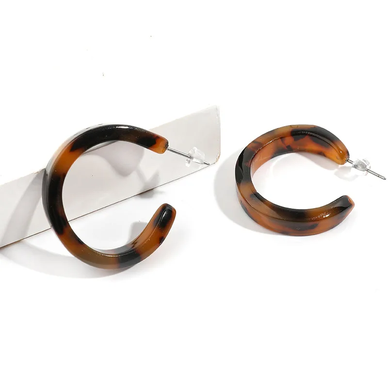 2019 трендовые леопардовые серьги женские Черепаховые круглые Boho акриловые для