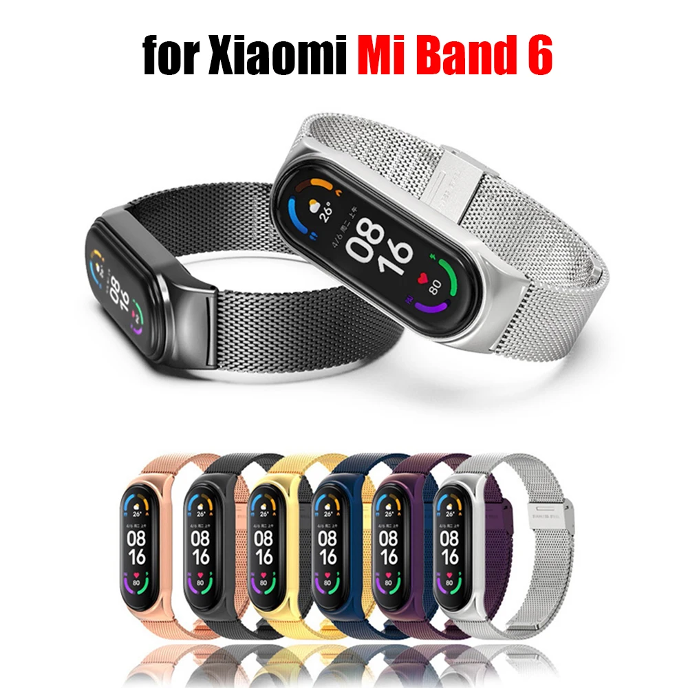 

Ремешок из нержавеющей стали для Xiaomi Mi Band 6, браслет для наручных часов Xiaomi xiomi xiami xiao mi xioami miband band6 miband6