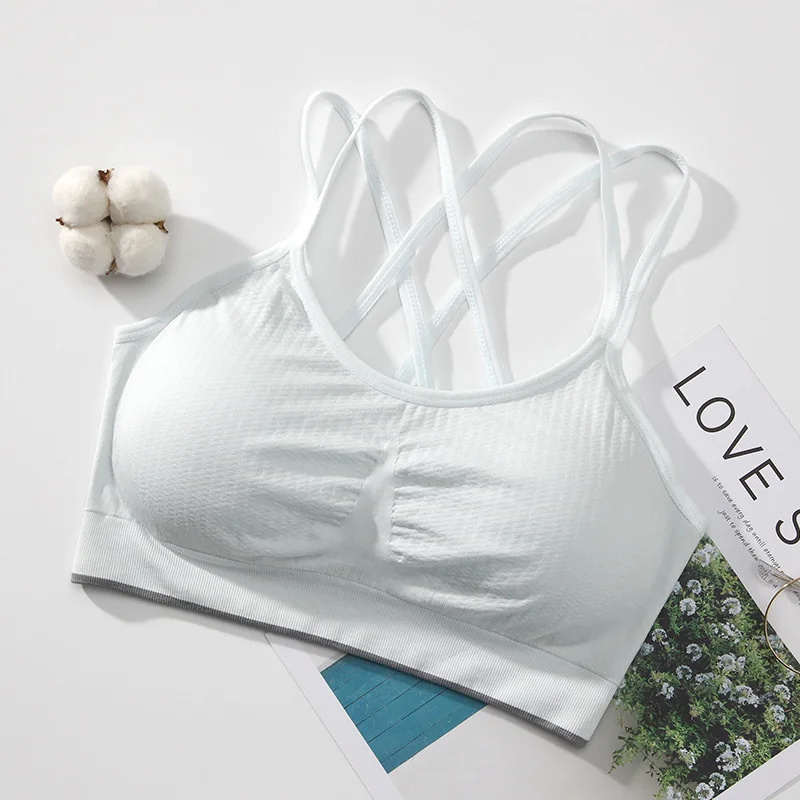 

Sexy Bralette Bralet Crop Top Bra Wireless Brassiere Intimates Camis For Women Padded Strappy Lingerie black