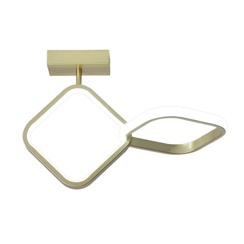 Современный светодиодный светильник с золотым кольцом подвесной AC85 265V