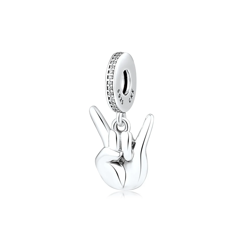 DIY Fits for Pandora Charms Bracelets Win Beads with Clear CZ 100% 925 Sterling-Silver-Jewelry Free Shipping | Украшения и