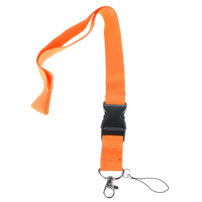 

ONE Color Black Blank Plain Key Lanyard Badge ID Holders Phone Neck Straps