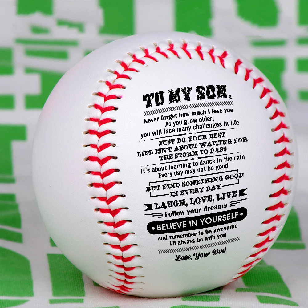 От отца сыну я всегда буду здесь помогая вам Бейсбольным мячом|Штамповка| |