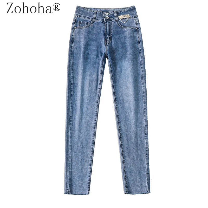 

Zohoha 2021 Fashion Women Jeans Slim Stretch Jeans Ankle-Length Pants Pencil Pants Woman Jeans