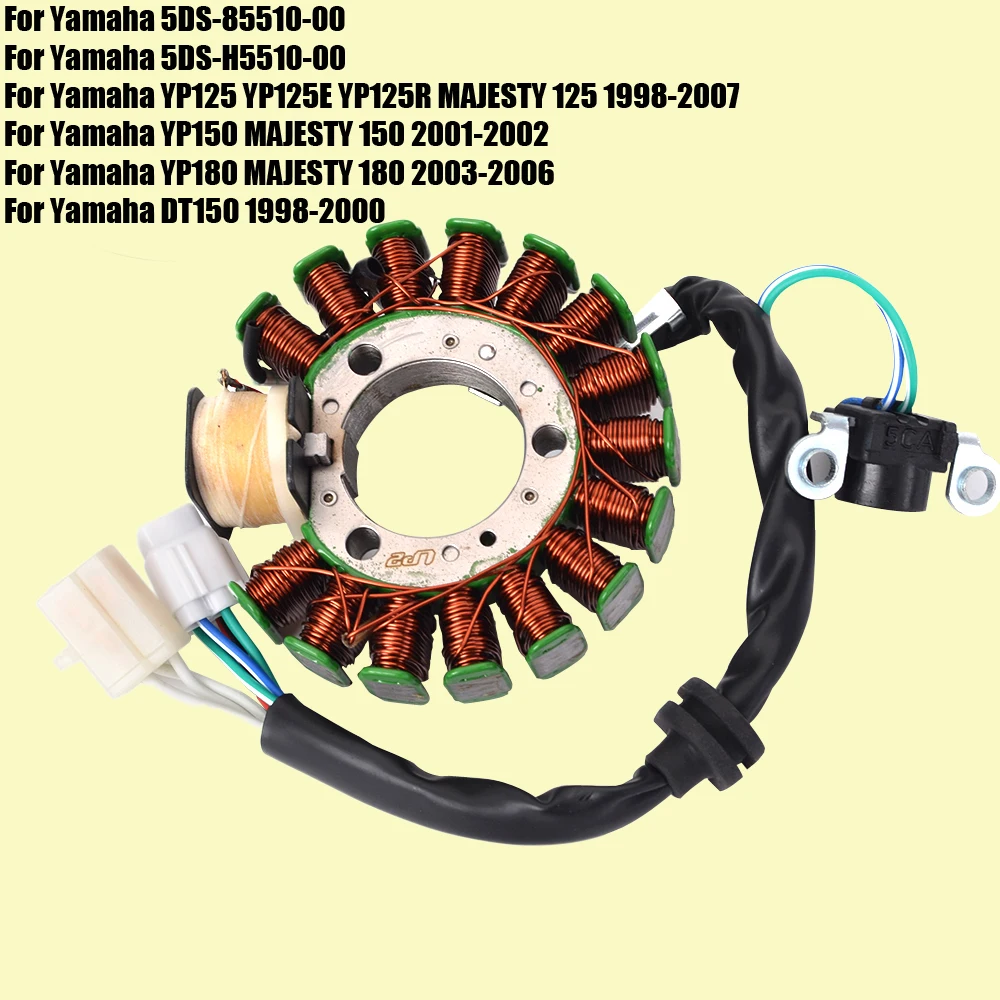 

Motorcycle Generator Magneto Stator Coil for Yamaha Majesty 125 150 180 YP125 YP125E YP125R YP150 YP180 DT150