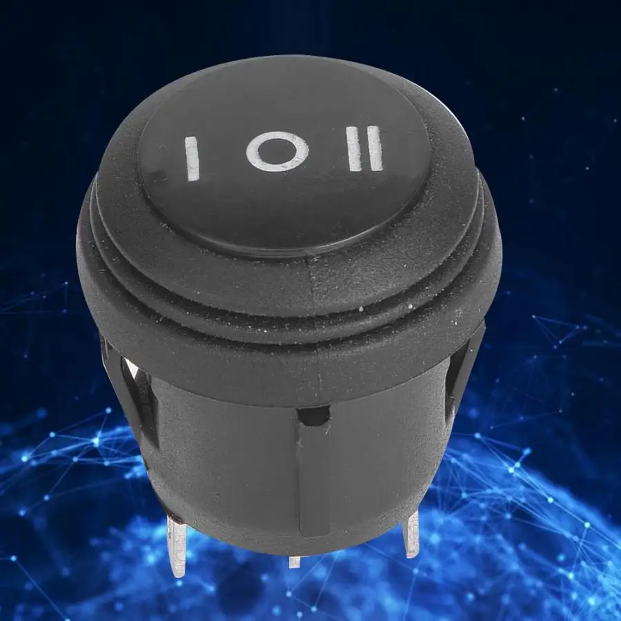 5 шт. 3 положения ВКЛ./ВЫКЛ./вкл. Черный круглый Кулисный переключатель Pin 10A/125V 6A/250V