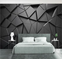 custom wallpaper 3d photo wall 3d solid geometric abstract gray triangle background 8d wall covering