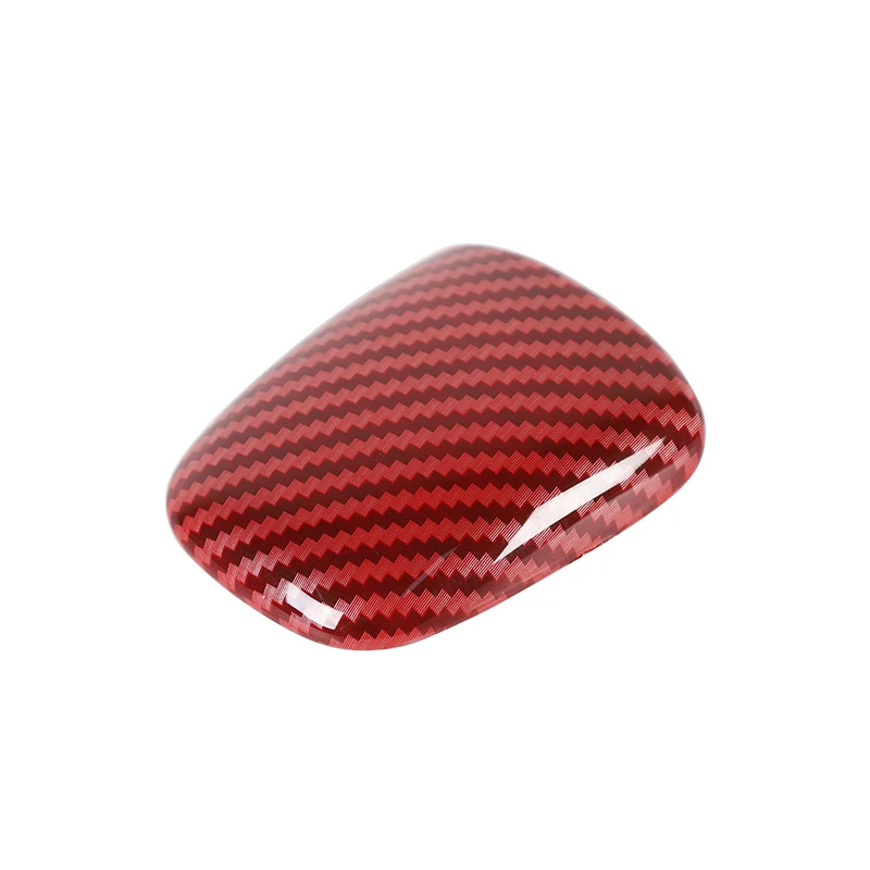 Red Carbon Fiber SHINEKA ручка переключения передач для Dodge charger+ ручка переключения рулевого механизма автомобиля декоративные наклейки для Dodge Challenger - Название цвета: Red Carbon Fiber