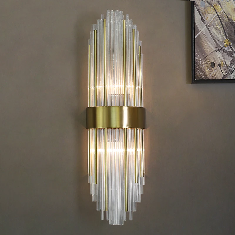 Минималистичная Хрустальная настенная лампа в стиле постмодерн креативный