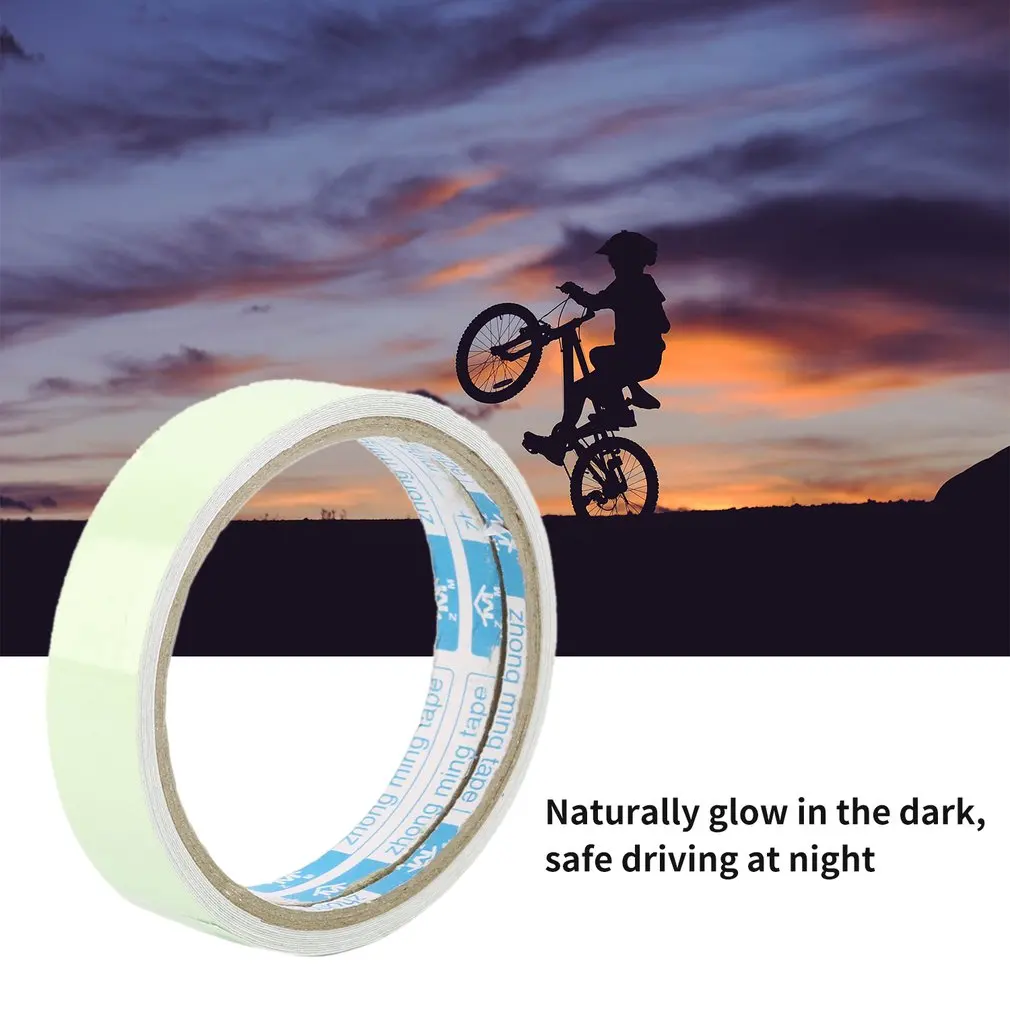 

12MM 3M Luminous Bike sticker Self-adhesive Bicycle Tape Night Vision Glow In Dark Safety Warning Security sticker for cycling s
