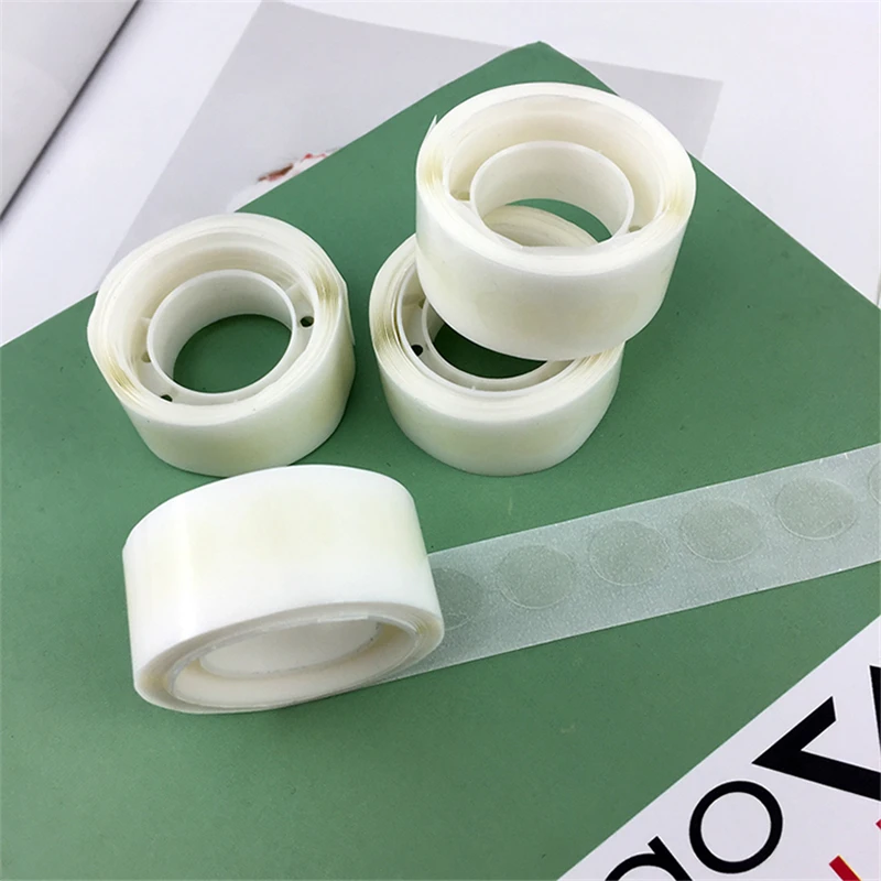 1000 точек шар крепления клей с узором в горошек прозрачными двухстороннего скотча