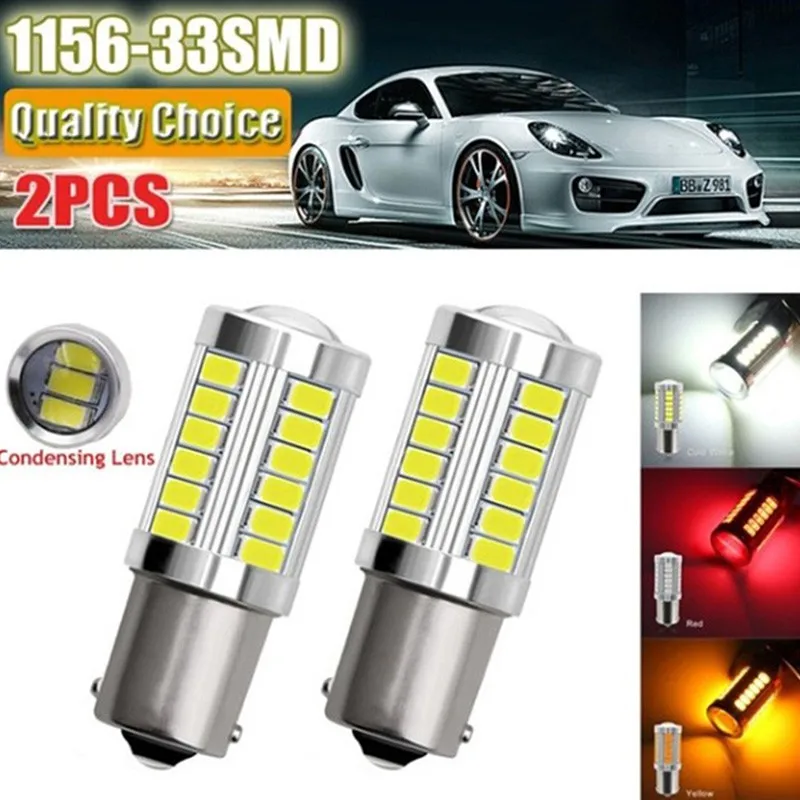 

2 шт. 1156 светодиодный лампы BA15S P21W 33 светодиодный 5630 5730 SMD автомобиля задние светодиодные лампы стоп-сигналы авто задний фонарь красный, белый...