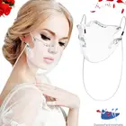 Многоразовая противотуманная маска Прозрачная защитная маска для лица со шнурком прочная фотозащита с линией носа