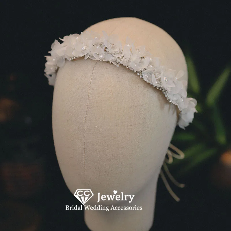 

CC Wedding Headbands Women Hair Accessories Bridal Headdress Engagement Jewelry Pearl Hairband 100% Handmade Headband Gift AN132