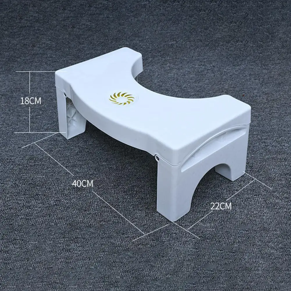 

Plastic Foldable Squatting Stool with Replaceable Spice Box Non-slip Toilet Bathroom Footstool Auxiliary Tool for Children