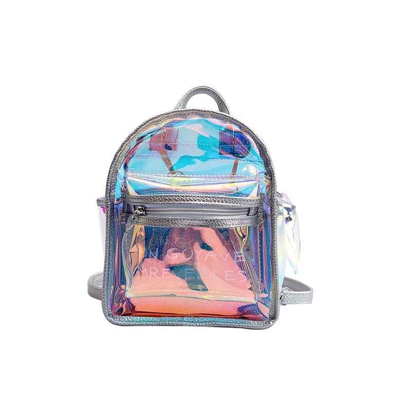 

Holographic Mini Backpack Fashion Women Backpack Travel Bags PVC Laser Bag School Shoulder Bags for Teenage Girls